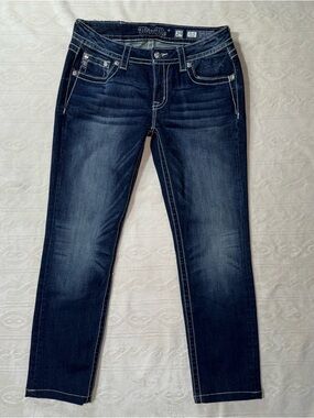 Miss Me Mid-Rise Skinny Jeans - Dark Blue